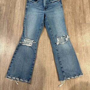 Good American Good Legs Crop Mini Boot Jeans - Blue Denim